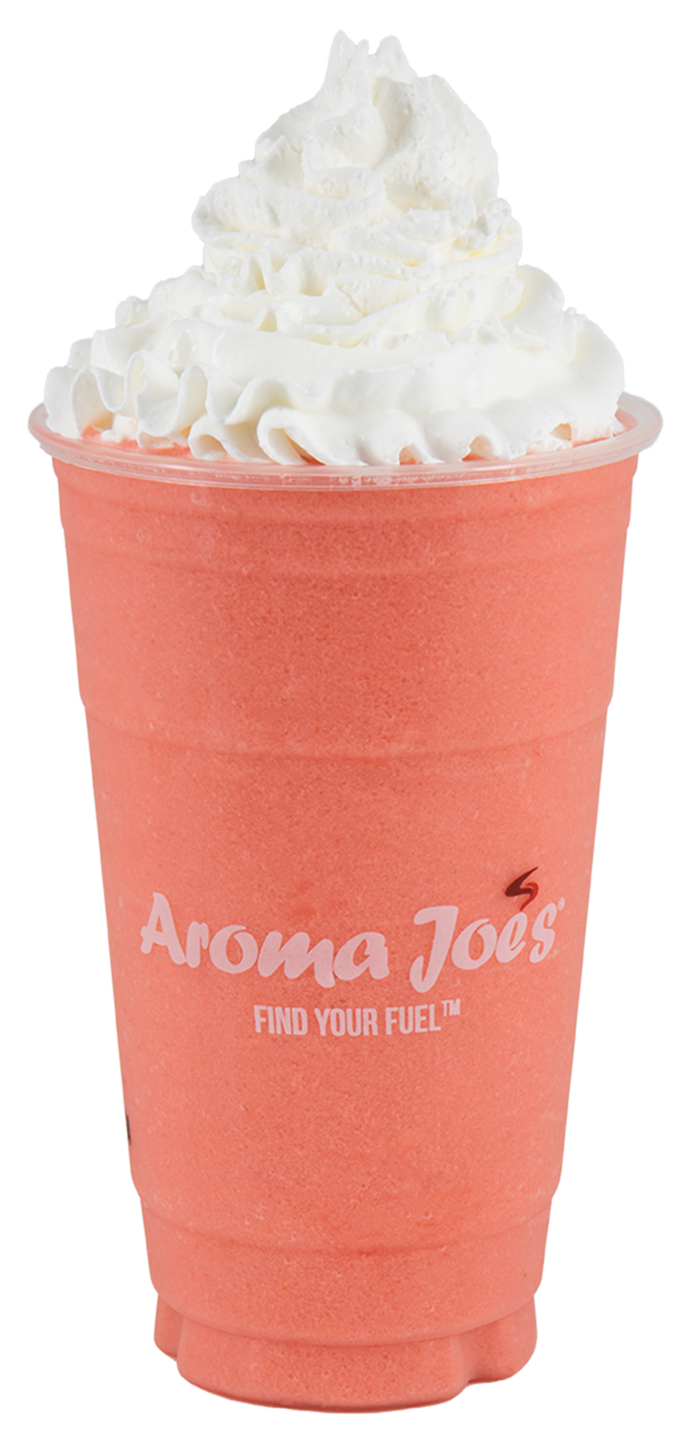 Aroma Joe’s strawberry smoothie